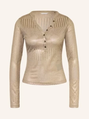 Obrázek produktu Guess Henley Tričko Marilena S Třpytivou Přízí zlatá