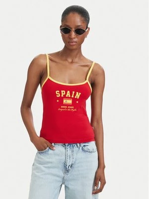 Obrázek produktu Guess Jeans Top W6YP20 K4202 Žlutá Slim Fit Červená
