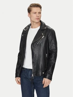Obrázek produktu Guess Kožená bunda M2YL12 L0QN0 Černá Regular Fit