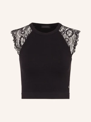 Obrázek produktu Guess Krátký Top Millie S Krajkou černá