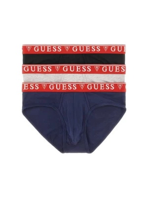 Obrázek produktu GUESS Slipy 'BRIAN HERO'  tmavě modrá / šedý melír / červená / černá