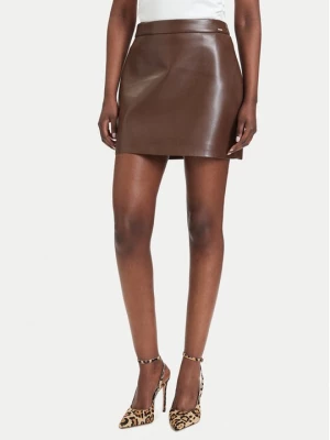 Obrázek produktu Guess Sukně z imitace kůže W6YD09 W2902 Hnědá Regular Fit