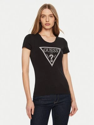 Obrázek produktu Guess T-Shirt SS CN SHINY TRIANGLE Černá Shirt Fit