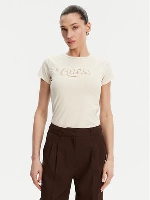 Obrázek produktu Guess T-Shirt W5GI47 KA0Q1 Écru Slim Fit Krémová