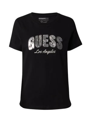 Obrázek produktu GUESS Tričko  černá / stříbrná