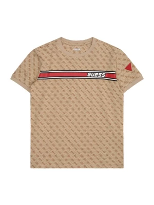 Obrázek produktu GUESS Tričko  světle béžová / hnědá / červená / černá