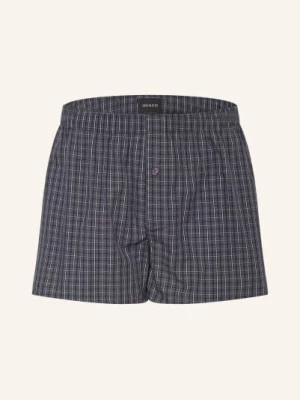 Obrázek produktu Hanro Tkané Boxerky Fancy Woven šedá / tmavě modrá / bílá