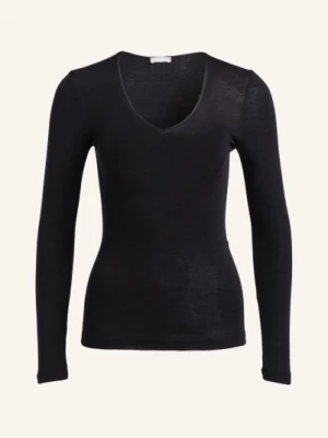 Obrázek produktu Hanro Tričko S Dlouhým Rukávem Woolen Silk Z Merino Vlny S Hedvábím černá