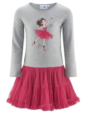 Obrázek produktu happy girls Šaty  šedý melír / růžová / červená / černá