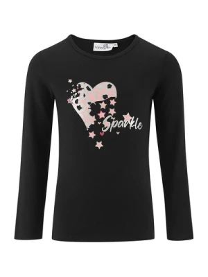 Obrázek produktu happy girls Tričko 'Sparkle'  pink / růžová / černá / stříbrná