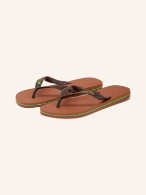 Obrázek produktu Havaianas Prstové Ponožky Brasil Logo hnědá / tmavě hnědá / zelená