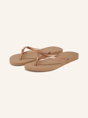 Obrázek produktu Havaianas Prstové Sandály Slim Logo Metallic béžová