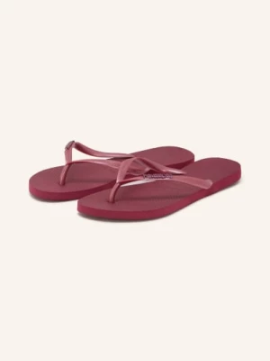 Obrázek produktu Havaianas Prstové Sandály Slim Logo Metallic tmavě červená / starorůžová
