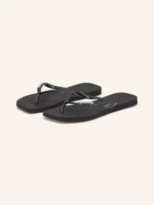 Obrázek produktu Havaianas Prstové Sandály Slim Square Logo Metallic černá / stříbrná
