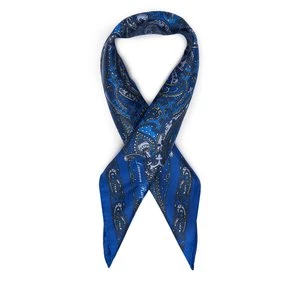 Obrázek produktu Hedvábný šátek LAUREN RALPH LAUREN Paisley Sandwashed 454P09786001 Modrá