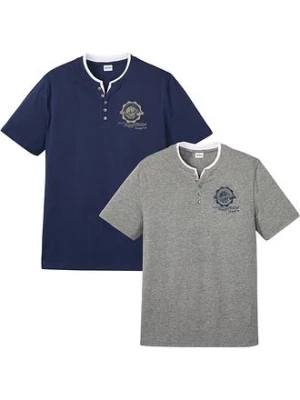 Obrázek produktu Henley tričko, krátký rukáv (2 ks v balení) BonPrix