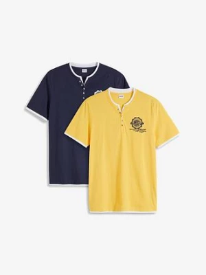 Obrázek produktu Henley tričko, krátký rukáv (2 ks v balení) BonPrix