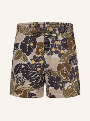 Obrázek produktu Hugo Koupací Šortky Calala khaki / černošedá / oranžová