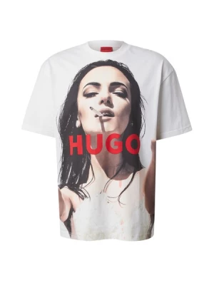 Obrázek produktu HUGO Tričko 'Duwedie'  béžová / červená / černá / bílá