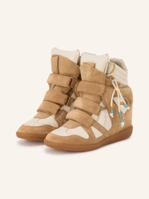 Obrázek produktu Isabel Marant Vysoké Tenisky Bekett béžová / stříbrná / krémová