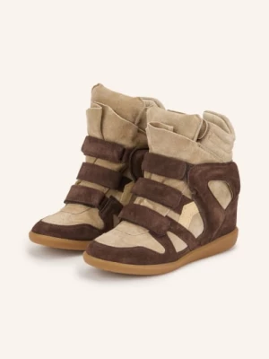 Obrázek produktu Isabel Marant Vysoké Tenisky Bekett tmavě hnědá / světle hnědá / béžová