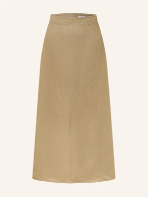 Obrázek produktu Ivy Oak Sukně Samantha Ann Se Lnem khaki