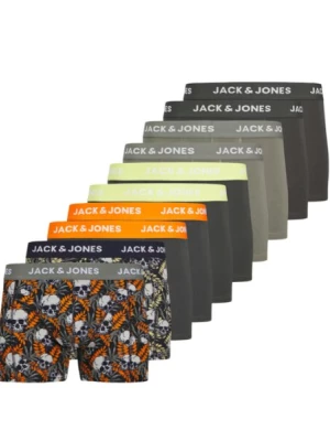 Obrázek produktu JACK & JONES Boxerky 'JACHugo Skulls'  šedá / tmavě šedá / oranžová / černá