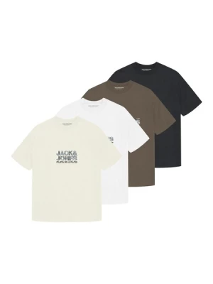 Obrázek produktu JACK & JONES Tričko 'JCODynamic'  krémová / čokoládová / černá / bílá