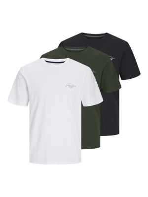 Obrázek produktu JACK & JONES Tričko 'JJFerris'  tmavě zelená / černá / bílá