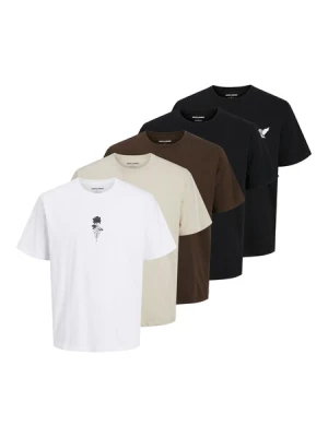 Obrázek produktu JACK & JONES Tričko 'JJWOLFIE'  starobéžová / čokoládová / černá / bílá