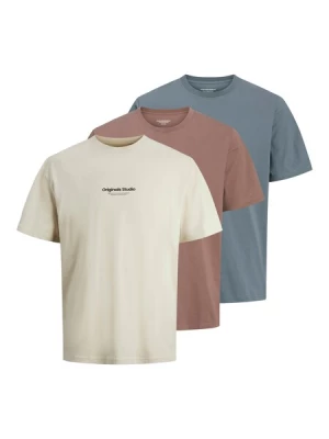 Obrázek produktu JACK & JONES Tričko 'JORVESTERBRO'  safírová / hnědá / černá / offwhite
