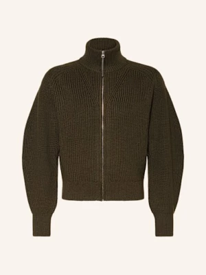 Obrázek produktu Jacquemus Pletený Kardigan Le Cardigan Zippe Merino Z Merino Vlny khaki