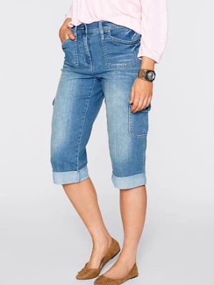 Obrázek produktu Jeansy bojówki mid waist, ze stretchem bonprix