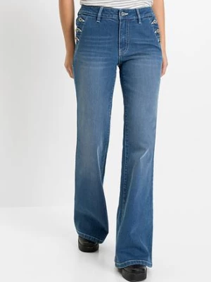 Obrázek produktu Jeansy dzwony, mid waist, bawełna organiczna bonprix