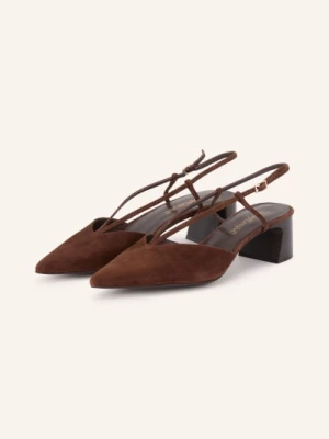 Obrázek produktu Jeffrey Campbell Lodičky Annemarie tmavě hnědá / zlatá