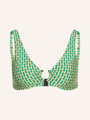 Obrázek produktu Jets Australia Horní Díl Bralette Bikin Matalla Geo zelená / olivová / tmavě oranžová