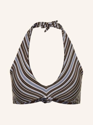 Obrázek produktu Jets Australia Obratný Bikini Top S Vázáním Za Krkem Laelia tmavě hnědá / krémová / tmavě modrá