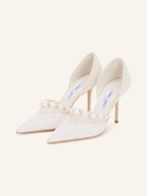Obrázek produktu Jimmy Choo Lodičky Aurelie 85 S Ozdobnými Perličkami A Krajkou bílá / krémová