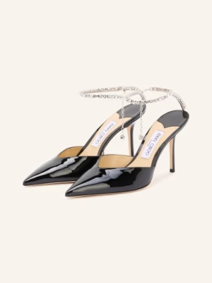 Obrázek produktu Jimmy Choo Sling Lodičky Saeda 85 S Ozdobnými Kamínky černá