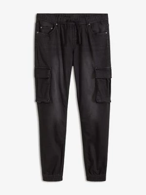 Obrázek produktu Joggingové cargo džíny Slim Fit, Straight, s pružným pasem BonPrix