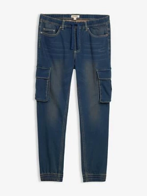 Obrázek produktu Joggingové cargo džíny Slim Fit, Straight, s pružným pasem BonPrix