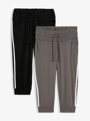 Obrázek produktu Joggingové kalhoty z bavlny, capri délka (2 ks v balení) BonPrix