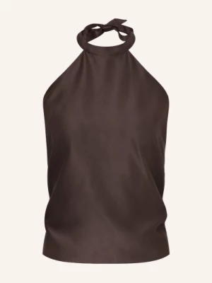 Obrázek produktu Juvia Top Neckholder Sissy Ze Saténu tmavě hnědá