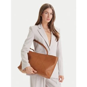 Obrázek produktu Kabelka Calvin Klein Emblem Aop Perfor Lthr Tote LV04F3359G Hnědá