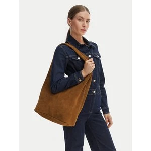 Obrázek produktu Kabelka Calvin Klein Slouchy Suede Leather Medium Bag LV04F3597G Hnědá