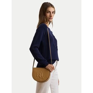Obrázek produktu Kabelka LAUREN RALPH LAUREN Witley Leather Medium Embossed Logo Crossbody Bag 431950130008 Hnědá