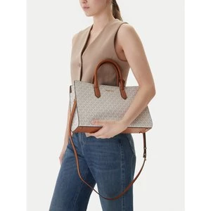 Obrázek produktu Kabelka MICHAEL Michael Kors Scarlett Medium Signature Logo Satchel 30F4GETS2B Béžová