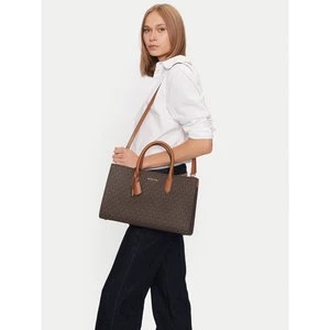 Obrázek produktu Kabelka MICHAEL Michael Kors Scarlett Medium Signature Logo Satchel 30F4GETS2B Hnědá
