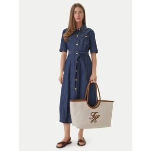 Obrázek produktu Kabelka Tommy Hilfiger Th Elev Summ Maxi Tote Canvas AW0AW18629 Béžová