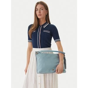 Obrázek produktu Kabelka Tommy Hilfiger Th Statement Leather Bag Suede AW0AW18402 Světle modrá